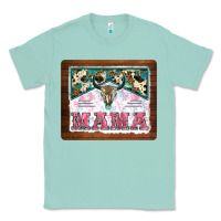 Seafoam western bull skull mama mousepad Classic Tee - BarkalooDesign