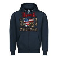 Navy thank you veteran Zipper Hoodie - MaliasSmallBusiness