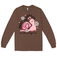Chestnut snail progress is stil progress Long Sleeve Tee - MaliasSmallBusiness