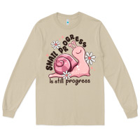 Mushroom snail progress is stil progress Long Sleeve Tee - MaliasSmallBusiness