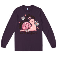 Plum snail progress is stil progress Long Sleeve Tee - MaliasSmallBusiness