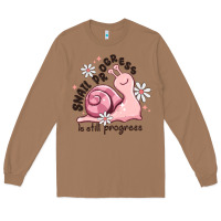 Toasted Coconut snail progress is stil progress Long Sleeve Tee - MaliasSmallBusiness