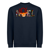 Navy noel reindeer Heavyweight Sweatshirt - AdoDesignShop