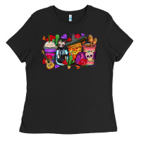 Black day of the dead coffee cups Ladies Tee - Zillion Design Studio