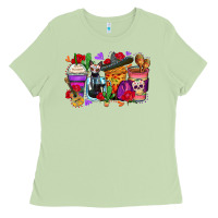 Matcha day of the dead coffee cups Ladies Tee - Zillion Design Studio
