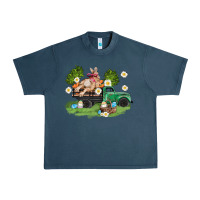 Midnight Navy easter truck with bunny Urban Heavy Tee - AdoDesignShop