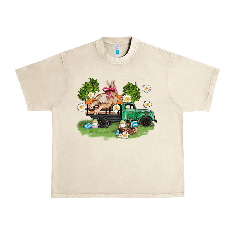 Easter Truck With Bunny Urban Heavy Tee by AdoDesignShop | Teevron