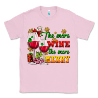 Bubblegum Pink The more wine the more merry Classic Tee - AdoDesignShop