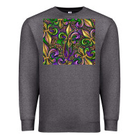 Charcoal Heather mardi gras fleur de lis Premium Sweatshirt - RanaPortraitStore