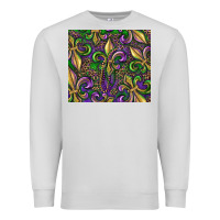 Dove Grey mardi gras fleur de lis Premium Sweatshirt - RanaPortraitStore