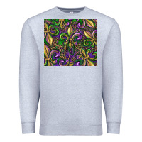 Heather Grey mardi gras fleur de lis Premium Sweatshirt - RanaPortraitStore