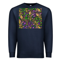 Navy mardi gras fleur de lis Premium Sweatshirt - RanaPortraitStore