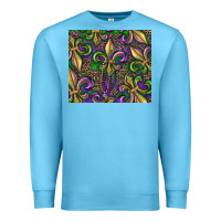 Ocean Blue mardi gras fleur de lis Premium Sweatshirt - RanaPortraitStore