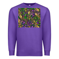 Purple mardi gras fleur de lis Premium Sweatshirt - RanaPortraitStore