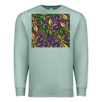 Seafoam mardi gras fleur de lis Premium Sweatshirt - RanaPortraitStore