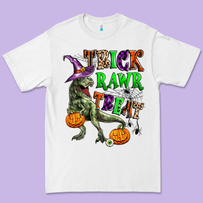 Trick Rawr Treat Premium Tee Designed By Zillion Design Studio