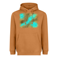 Leopard Turquoise Background Heavyweight Hoodie | Teevron