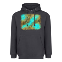 Smoke leopard turquoise background Heavyweight Hoodie - Jasminsmagicworld