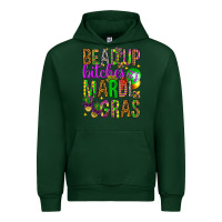 Forest Green Bead up bitches it's Mardi Gras Urban Hoodie - HowdyJamesFarm
