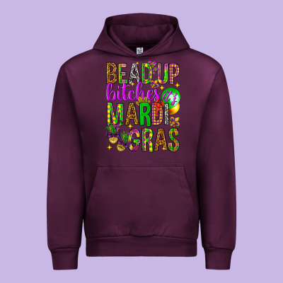 Bead Up Bitches It's Mardi Gras Urban Hoodie Designed By Howdyjamesfarm