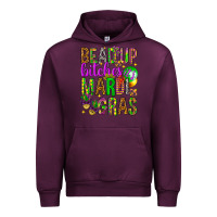 Mauve Wine Bead up bitches it's Mardi Gras Urban Hoodie - HowdyJamesFarm