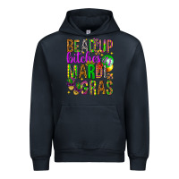 Navy Bead up bitches it's Mardi Gras Urban Hoodie - HowdyJamesFarm