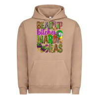 Pigment Burro Bead up bitches it's Mardi Gras Urban Hoodie - HowdyJamesFarm