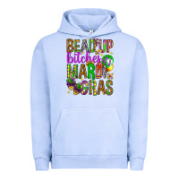 Pigment Grape Ice Bead up bitches it's Mardi Gras Urban Hoodie - HowdyJamesFarm