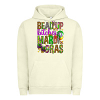 Pigment Pistachio Bead up bitches it's Mardi Gras Urban Hoodie - HowdyJamesFarm
