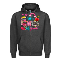 Charcoal Heather little miss fifth grade Zipper Hoodie - NancyCooperArtShop