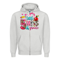 Dove Grey little miss fifth grade Zipper Hoodie - NancyCooperArtShop