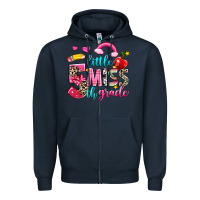 Navy little miss fifth grade Zipper Hoodie - NancyCooperArtShop