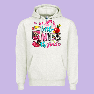 Little Miss Fifth Grade Zipper Hoodie Designed By Nancycooperartshop