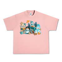 Salmon winter snowman coffee cups Urban Heavy Tee - AdoDesignShop