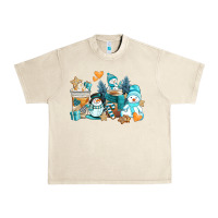 Sandshell winter snowman coffee cups Urban Heavy Tee - AdoDesignShop