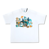 White winter snowman coffee cups Urban Heavy Tee - AdoDesignShop
