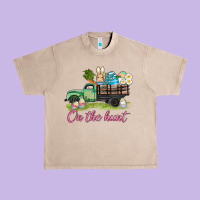 Easter On The Hunt Urban Heavy Tee Designed By Adodesignshop