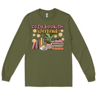 Army Green cozy bookish weekend Long Sleeve Tee - MaliasSmallBusiness