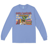 Colony Blue cozy bookish weekend Long Sleeve Tee - MaliasSmallBusiness