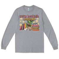 Heather Grey cozy bookish weekend Long Sleeve Tee - MaliasSmallBusiness