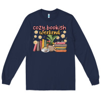 Navy cozy bookish weekend Long Sleeve Tee - MaliasSmallBusiness
