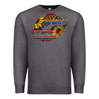 Charcoal Heather Aztec Sunflower Lips Premium Sweatshirt - Bettercallsaul