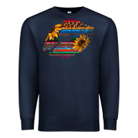 Navy Aztec Sunflower Lips Premium Sweatshirt - Bettercallsaul