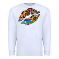 White Aztec Sunflower Lips Premium Sweatshirt - Bettercallsaul