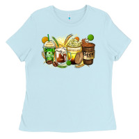 Baby Blue beer coffee cups Ladies Tee - Zillion Design Studio