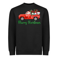 Black merry christmas truck gnomes Heavyweight Sweatshirt - AdoDesignShop
