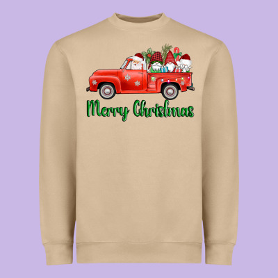 Merry Christmas Truck Gnomes Heavyweight Sweatshirt Designed By Adodesignshop