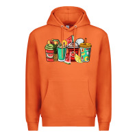 Carrot Fruits coffee cups Premium Hoodie - NancyCooperArtShop