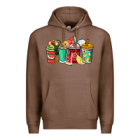 Chestnut Fruits coffee cups Premium Hoodie - NancyCooperArtShop