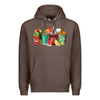 Coffee Fruits coffee cups Premium Hoodie - NancyCooperArtShop